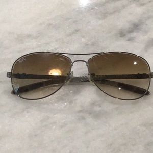 Ray-Ban 8301 Carbon Fiber gradient Brown lenses